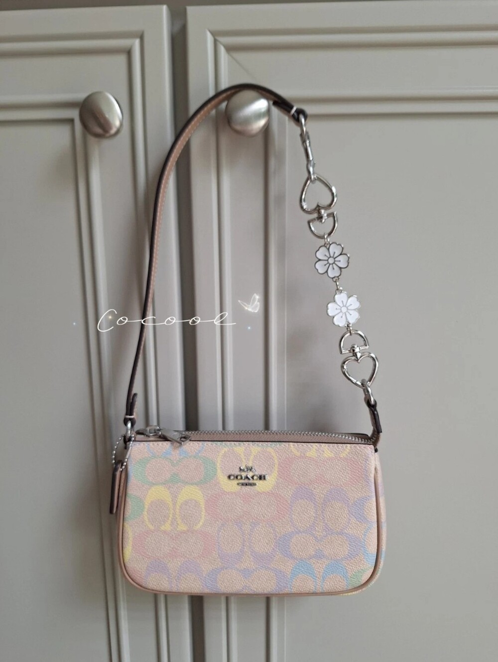 NWT Coach Nolita 19 In Rainbow Signature Canvas cdc38 Silver Sand - Picture 4 of 11